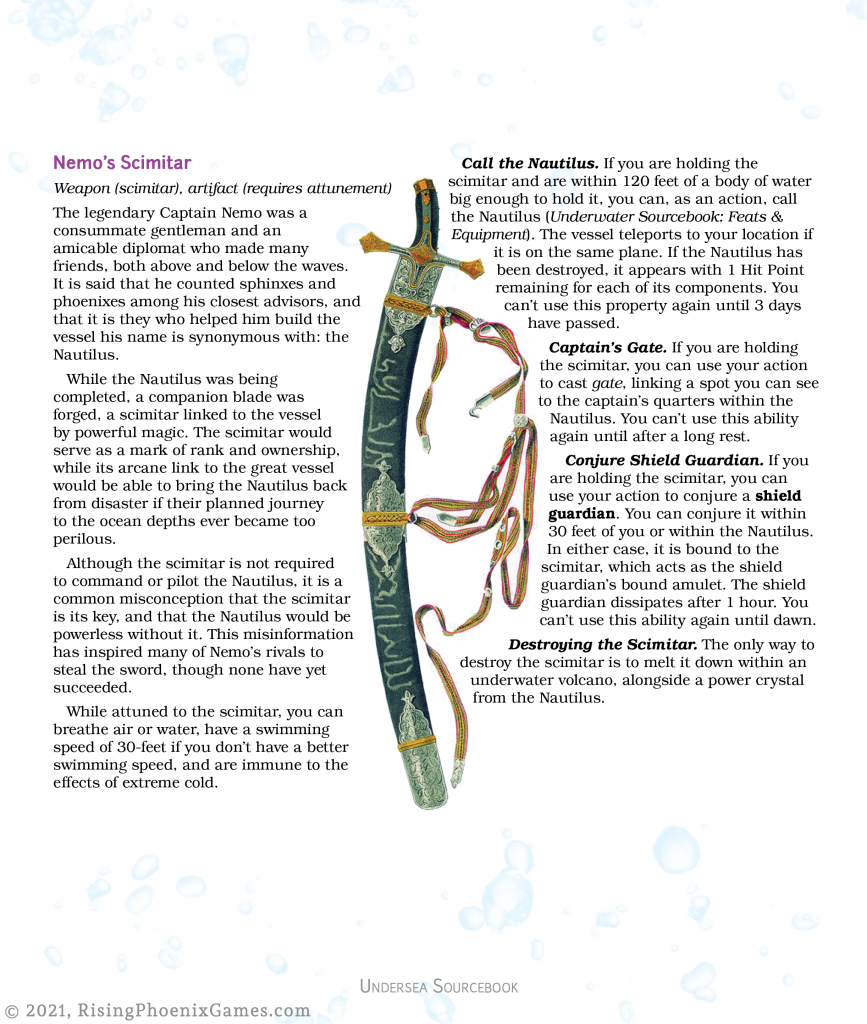 Captain Nemo's Scimitar